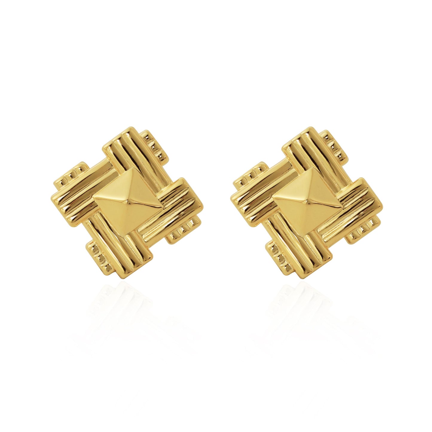 Lattice Luxe Stud Earrings