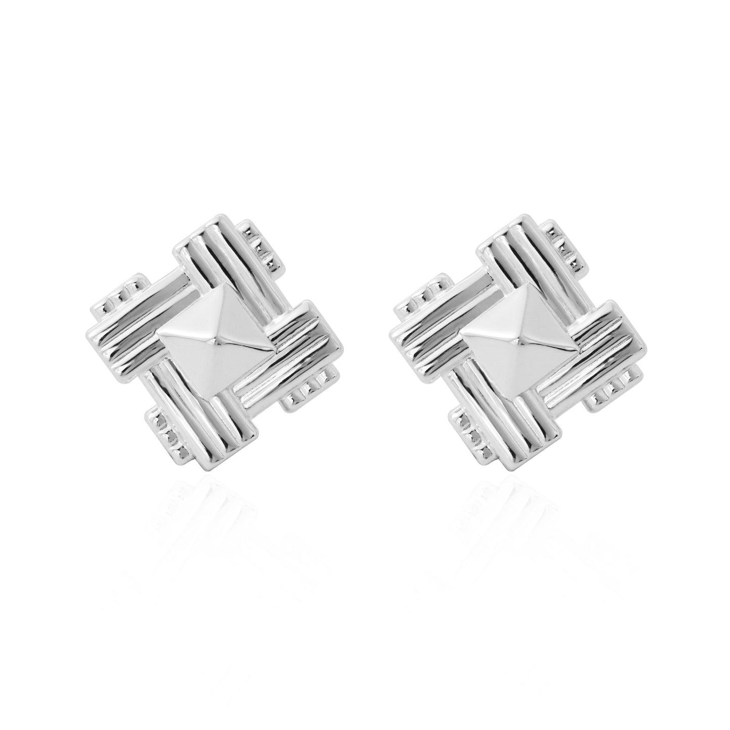 Lattice Luxe Stud Earrings