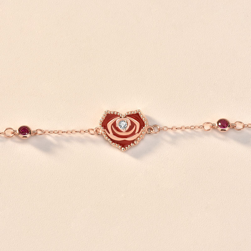 Bellissimo Cuore Rosa Bracelet