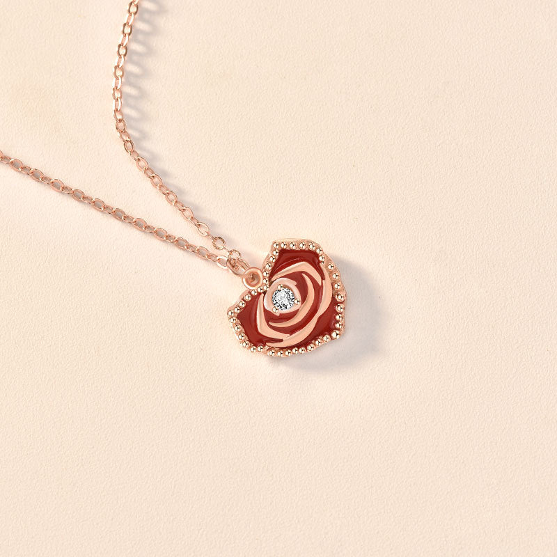 Bellissimo Cuore Rosa Necklace