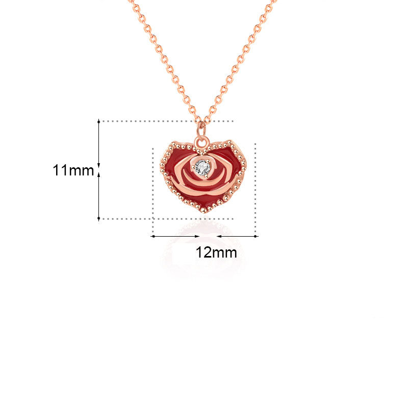 Bellissimo Cuore Rosa Necklace