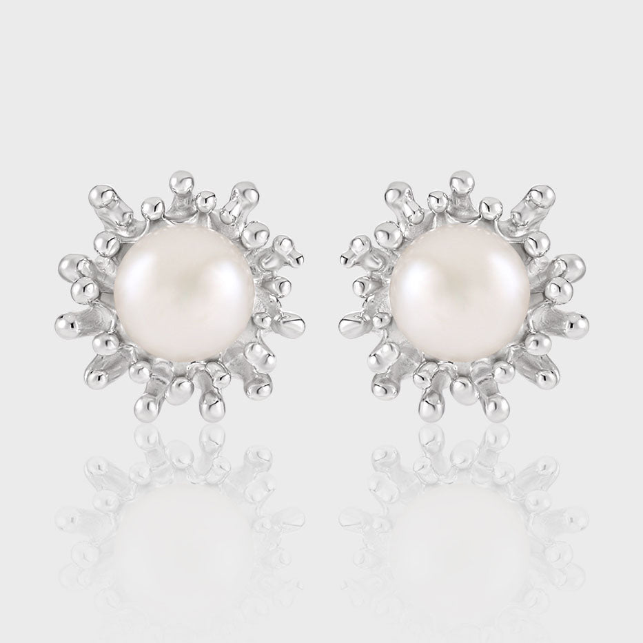 Raggi di Perla Stud Earrings