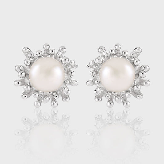 Raggi di Perla Stud Earrings