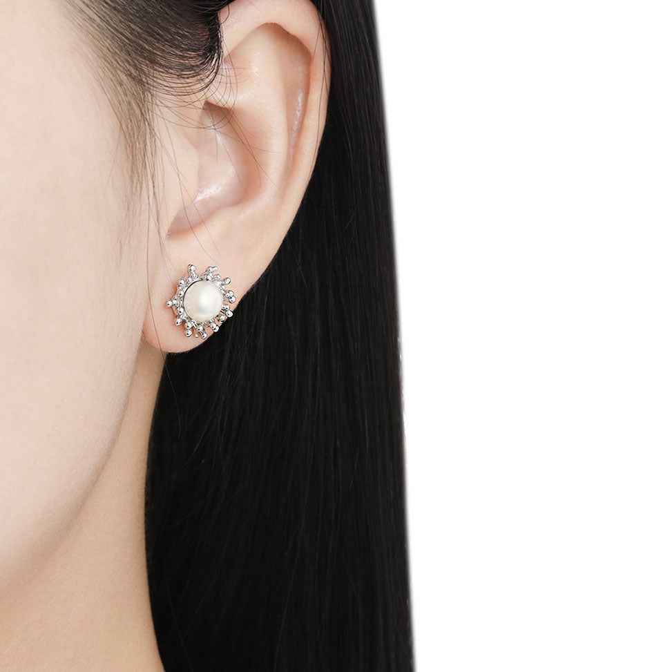 Raggi di Perla Stud Earrings