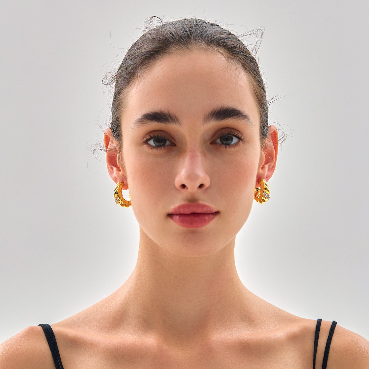 Tre Stelle Hoop Earrings