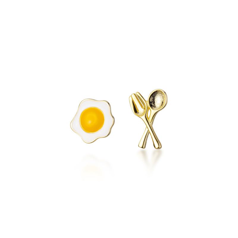 The Story of Eggy and Forky Stud Earrings