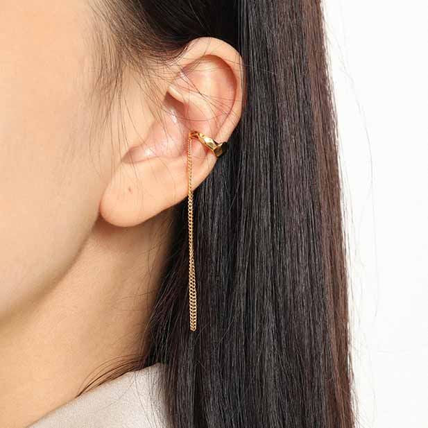 "Schimmerkette" Single Non-Pierced Earring