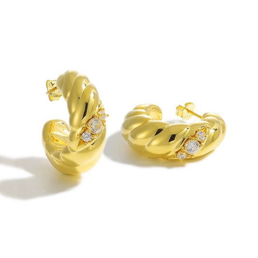 Tre Stelle Hoop Earrings